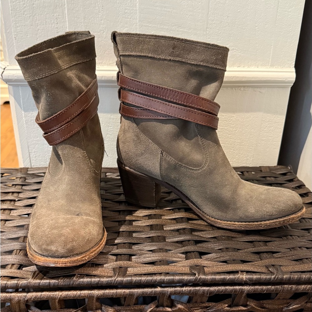 Frye Suede Heeled Boots